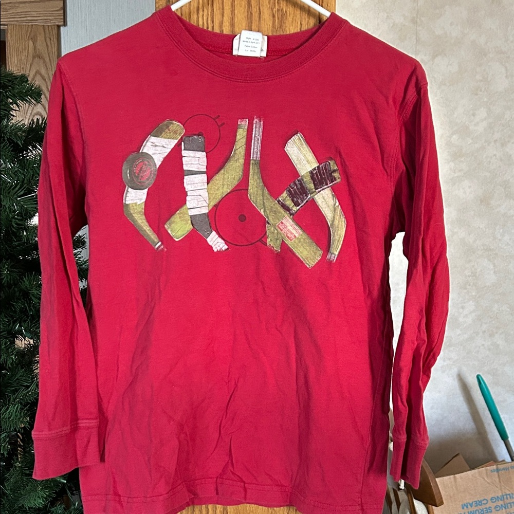 Vibrant Red Kids Long Sleeve Tee